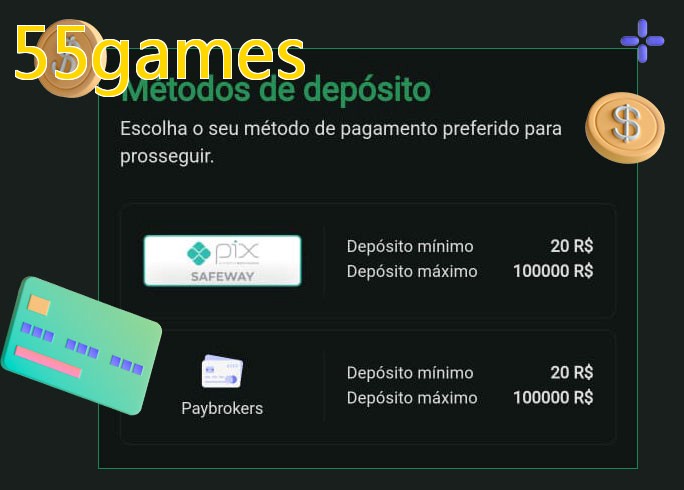 O cassino 55gamesbet oferece uma grande variedade de métodos de pagamento